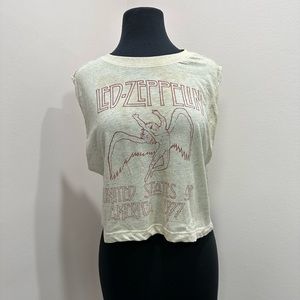 Graphic Led Zeppelin Crop Tank Top